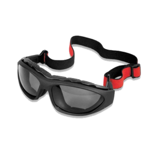 Monogafa "EAGLE" Lente Oscuro Policarbonato, Antifog, con Banda Elástica y Brazos. Zubi-Ola®