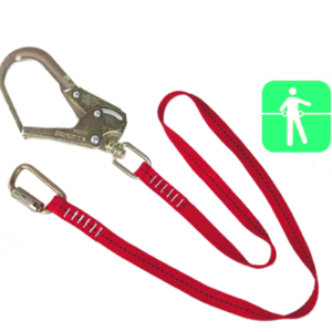 Slinga para Arnés de Seguridad "POSICIONAMIENTO" 1.8mt, 1 Gancho Grande GIRATORIO, ACERO FORJADO / 1 Mosquetón ACERO FORJADO. Zubi-Ola®